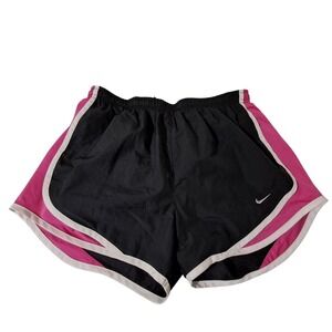 Nike Dri-Fit Women Running Shorts Black Pink White‎ Size Small Athletic